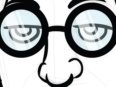 Glasses brush glasses illustration illustrator inking sketch
