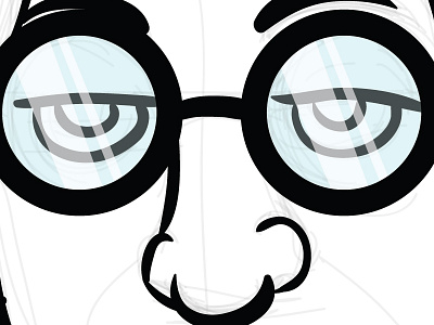 Glasses brush glasses illustration illustrator inking sketch