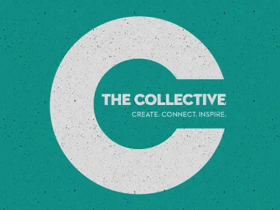 Collective Lrg Logo c letter logo monogram neutraface teal