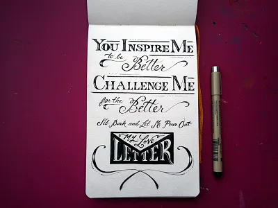 Lettering Lyrics, Destiny's Child destinys child hand lettering ink love script typography