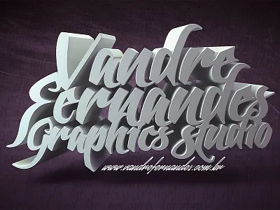 3D Lettering 3d lettering purpple vandre