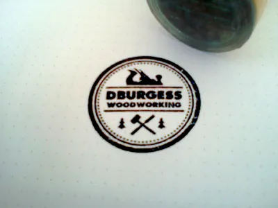 DBurgess Woodworking stamp brand branding logo logos stamp type typographic typography wood