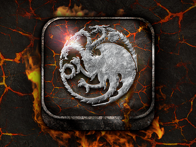 Targaryen Icon - Game of Thrones dragon fire game of thrones icon ios lava stone