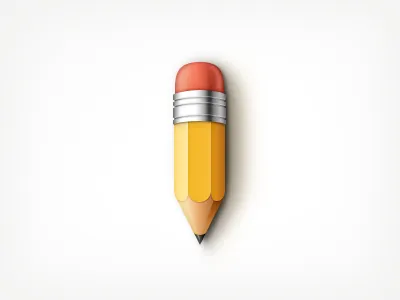 Pencil №2 black brown dark gray light orange pencil red white yellow