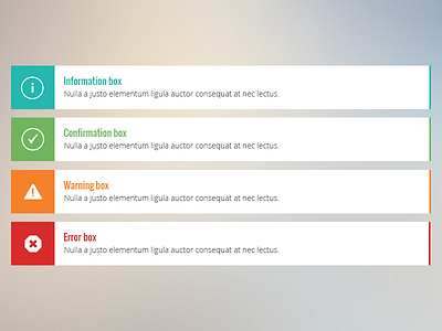 Message Boxes boxes flat message boxes ui