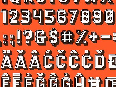 Coffee Pot : Progress characters diacritics display font glyphs latin lettering letters numbers numerals retro titling type type specimen typeface typography wip