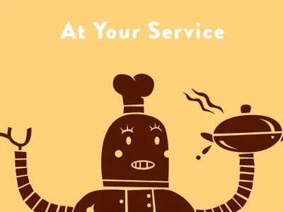 When robots cook for me... chef cooking robots warm