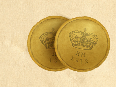 Doubloons coin pirate vintage