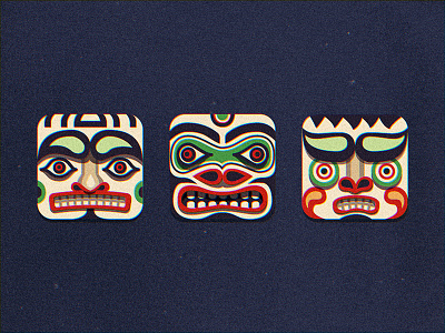 Masks icon illustration indian mask simple icons