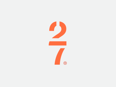 27 27 logo mark stamp