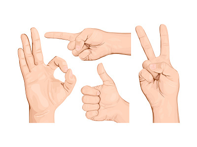 Hand gestures gesture hand illustration vector