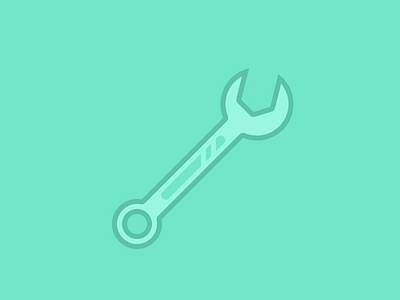 Flat Wrench flat icon illustration tools