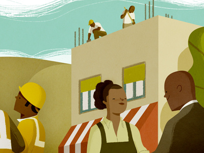 Build africa construction illustration