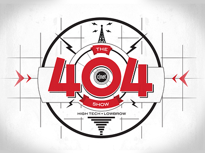 CNET's The 404 Show Logo blake stevenson cnet logo podcast radio retro the 404 tv