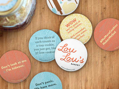 Lou Lou's Bakery coasters bakery coasters cookies icons lou lous bakery packaging