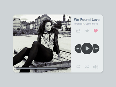 Music Player app button clean gui metro music play player simple slider ui web 2.0 webdesign webpage