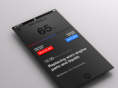 iPhone App - first attempt app apple application car check garage ios iphone mobile progress bar repair sevice status ui user interface ux workshop