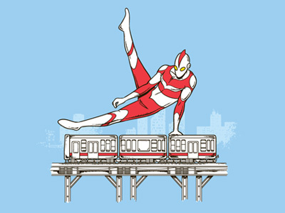 Tokyo Pommel Horse art chow hon lam cute design flying mouse flying mouse 365 funny illustration japan lol manga t shirt tee tokyo train ultraman witty