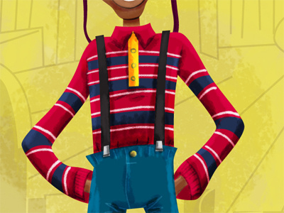Genuine Nerd cartooning illustration lets polka texture
