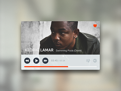 Music player widget button image music music player orange photo play player ui ux widget