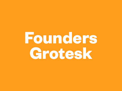 In Love With founders grotesk orange