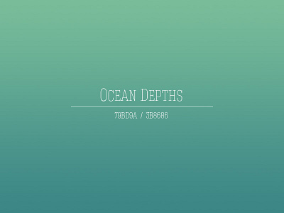 Ocean Depths color colour gradient ocean water