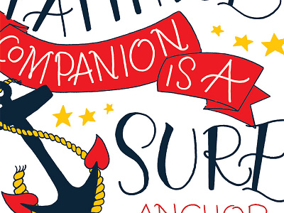 A Sure Anchor anchor illustration lettering nautical print stationery tattoo