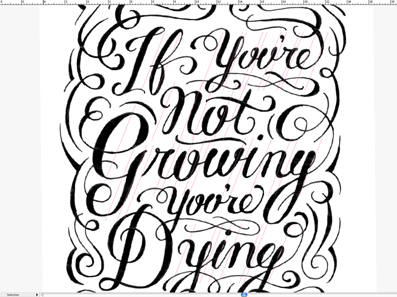 Grow or Die 3 illustrator lettering vector