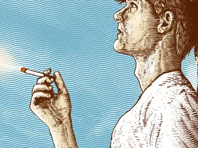 April Gigposter avett brothers clouds couple folk gigposter love smoke south