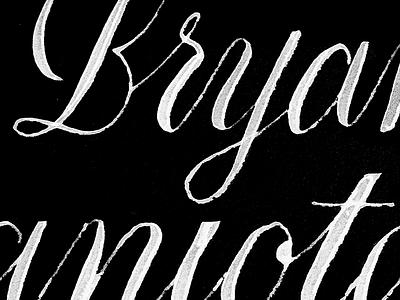 Music by Bryan Maniotakis calligraphy script