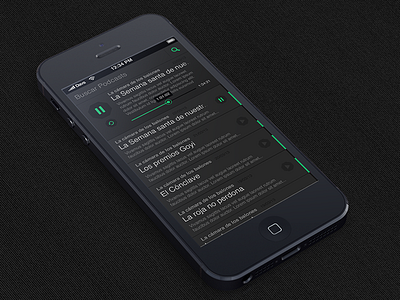 Podcasts App (WIP) app clean dark flat ios iphone podcast ui