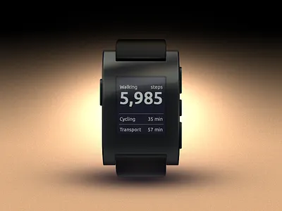 Pebble Watch vs Moves digital e paper face gloss gradient kickstarter lighting moves moves app pebble psd realistic reflection soft strap texture time watch