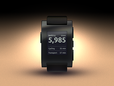 Pebble Watch vs Moves digital e paper face gloss gradient kickstarter lighting moves moves app pebble psd realistic reflection soft strap texture time watch