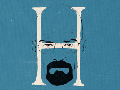 H is for Heisenberg breaking bad h heisenberg serif tv typography walter white