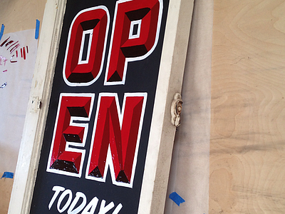 OPEN chromatic detroit lettering sign painter sign painting