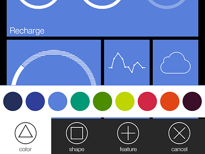 Menu change color flat metro ui minimalistic pop up tiles