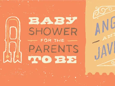 Baby Shower Type hand done type typography