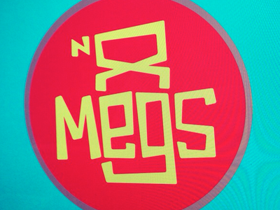 Megs n 8 Logo handlettering logo retro