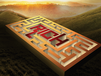 Rich Maze 3d maze photoshop sunset