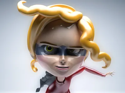 PorcelainCharacter 3d character cartoon character characterdesign color design iray rendering saturation