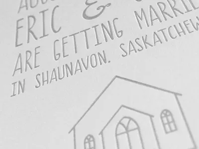 Save The Date letterpress