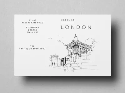 Hotel 35 brand identity kyle poff logo