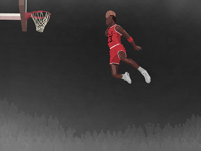 The Slam 23 bulls illustration michael jordan slam dunk vector