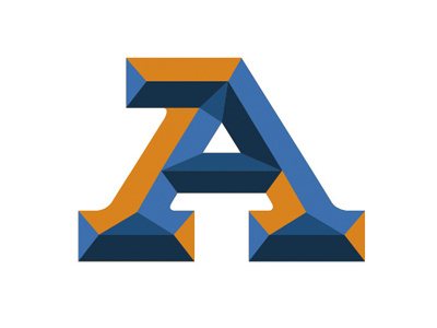 A a design letter typography