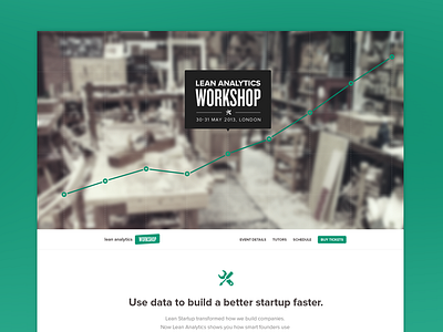 Lean Analytics Workshop data event flat flat design graph ui web workshop