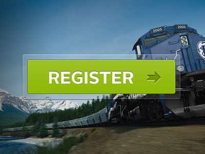 Register Glass Button alright arrow bold button crisp glass green ipad mountains nature outdoors register sans serif social train ui uppercase ux wide