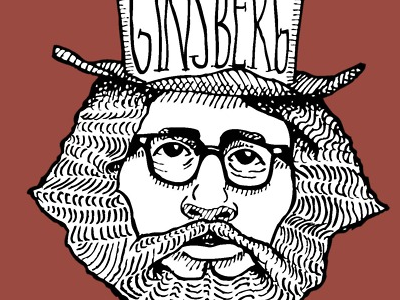 Ginsberg beat drawing illustration