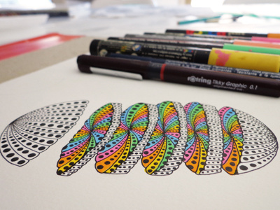 Illustration serie: There´s always color inside. color dots pattern texture