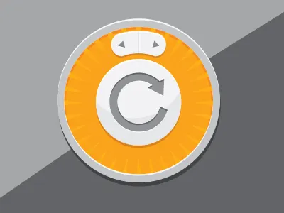 Rotate Tool Vector arrow orange rotate vector