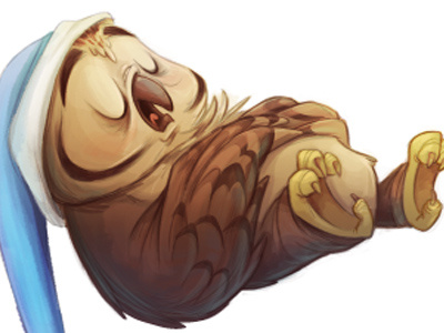 Owl Wip Dribb character design digital paint owls